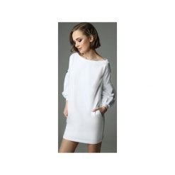 Sukienka Loose Louise - biała. Białe sukienki dziewczęce Madnezz, z aplikacjami, z elastanu, bez rękawów. Za 209,00 zł.