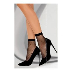 Skarpetki Mareem 20 DEN Black. Czarne skarpetki męskie marki LivCo Corsetti, w grochy. Za 13,90 zł.