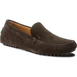 Mokasyny BOSS - Driver 50380357 10190245 01 Dark Brown 202. Brązowe mokasyny męskie Boss, ze skóry. W wyprzedaży za 609,00 zł.