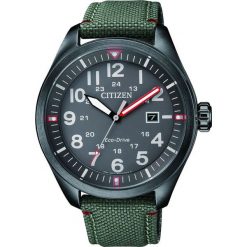 ZEGAREK CITIZEN Military AW5005-39H. Szare, analogowe zegarki męskie CITIZEN, sztuczne. Za 680,00 zł.