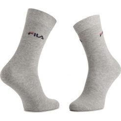 Zestaw 3 par wysokich skarpet unisex FILA - F9630 Grey 400. Szare skarpetki damskie Fila, bez wzorów, z elastanu. Za 39,99 zł.