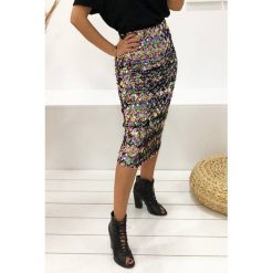 Spódnica BRANOLA. Spódniczki damskie IVET, bez wzorów, z materiału, eleganckie, z podwyższonym stanem. W wyprzedaży za 89,00 zł.