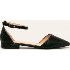 Answear - Baleriny LOVE IT. Czarne baleriny damskie ANSWEAR, bez wzorów, ze skóry ekologicznej, bez obcasa, na obcasie. W wyprzedaży za 79,90 zł.