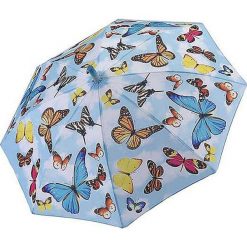 Parasole: Parasol „Butterfly” w kolorze błękitnym ze wzorem