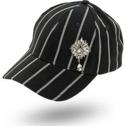 CZAPKA MY TWIN Twinset. Czarne czapki damskie Twinset, w paski, z materiału. Za 269,00 zł.