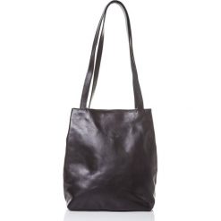 Torebki klasyczne damskie: Skórzana torebka w kolorze czarnym - 31 x 35 x 10 cm
