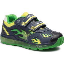 Sneakersy GEOX - J Android B. C J9444C 054CE C0749 DD Navy/Lime. Niebieskie trampki chłopięce Geox, bez wzorów, ze skóry ekologicznej, na rzepy. Za 329,00 zł.