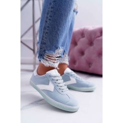 Obuwie Sportowe Damskie Big Star Błękitne DD274301. Niebieskie buty sportowe damskie Tagless, bez wzorów, ze skóry ekologicznej, sportowe. Za 109,00 zł.