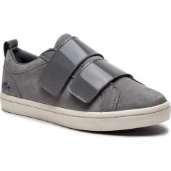 Sneakersy LACOSTE - Straightset Strap3181 Caw 7-36CAW00462M1 Dk Gry/Off Wht. Szare półbuty damskie Lacoste, ze skóry ekologicznej. W wyprzedaży za 339,00 zł.