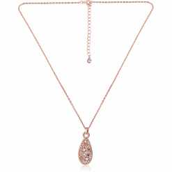 Pozłacany naszyjnik "Cannes" z kryształkami Swarovski - dł. 42 cm. Żółte naszyjniki damskie METROPOLITAN, z kryształem, złote. W wyprzedaży za 39,95 zł.