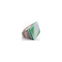 InspiRING Flat Zielony rozmiar 13. Zielone pierścionki damskie marki Brazi druse jewelry, z agatem. Za 240,00 zł.