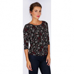 Koszulka "Artifices" w kolorze czarnym ze wzorem. Czarne t-shirty damskie Scottage, z dekoltem w łódkę. W wyprzedaży za 68,95 zł.