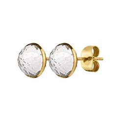 Kolczyki damskie: Kolczyki w kolorze złotym z kryształem Swarovski