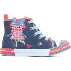 Granatowe Trampki Girl Dolls. Niebieskie trampki chłopięce marki Born2be, z materiału, z okrągłym noskiem, na zamek. Za 29,99 zł.