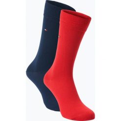 Tommy Hilfiger - Skarpety męskie pakowane po 2 szt., niebieski. Czarne skarpetki męskie marki TOMMY HILFIGER, z bawełny. Za 59,95 zł.