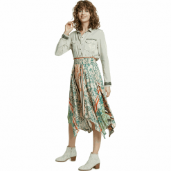 Desigual spódnica damska Siros 20SWFW20 L beżowa. Brązowe spódniczki damskie Desigual, na lato, l, bez wzorów, z gumy. W wyprzedaży za 349,00 zł.