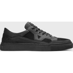 Kazar Studio - Buty skórzane. Czarne sneakersy męskie Kazar Studio, z okrągłym noskiem, na sznurówki. Za 379,90 zł.