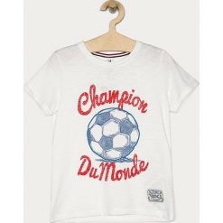 Name it - T-shirt dziecięcy 122-164 cm. Niebieskie t-shirty chłopięce Name it, z nadrukiem, z bawełny, bez rękawów. Za 59,90 zł.