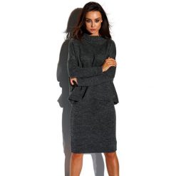 Komplet sweter półgolf i spódnica grafit. Spódniczki damskie Lemoniade, na jesień, uniwersalny, eleganckie. Za 159,90 zł.