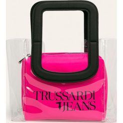 Trussardi Jeans - Torebka. Torby damskie na zakupy Trussardi Jeans, bez wzorów, z jeansu, bez dodatków. Za 399,90 zł.