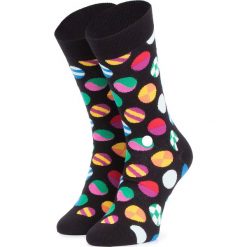 Skarpety Wysokie Unisex HAPPY SOCKS - CLD01-9300 Czarny Kolorowy. Czarne skarpetki damskie Happy Socks, bez wzorów, z elastanu. Za 39,90 zł.