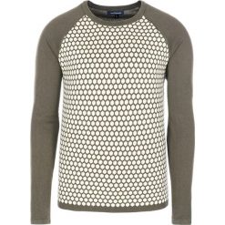 Swetry klasyczne męskie: Sweter w kolorze zielono-khaki