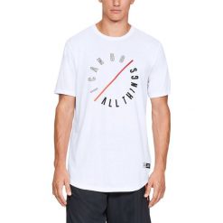 Under Armour Koszulka Biały. Białe podkoszulki męskie Under Armour, m, z nadrukiem, z bawełny, z krótkim rękawem. Za 188,95 zł.
