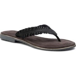 Japonki TAMARIS - 1-27110-22 Black 001. Czarne klapki damskie Tamaris, z aplikacjami, ze skóry. W wyprzedaży za 119,00 zł.