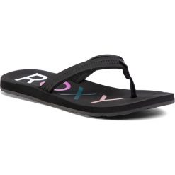 Japonki ROXY - ARJL100866 Blk. Czarne klapki damskie Roxy, bez wzorów, z tworzywa sztucznego, bez obcasa. Za 119,00 zł.