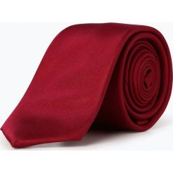 Finshley & Harding - Krawat jedwabny męski, czerwony. Czerwone krawaty męskie marki Finshley & Harding, bez wzorów, z jedwabiu. Za 129,95 zł.