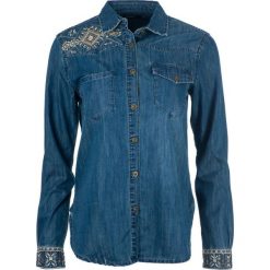 Desigual koszula damska Exotic Classic M niebieski. Niebieskie koszule damskie Desigual, m, bez wzorów, bez kołnierzyka, bez rękawów. W wyprzedaży za 169,00 zł.
