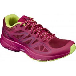 Salomon Sonic Aero W Tibetred/Sangria/Lime Punch 38.7. Zielone buty sportowe damskie marki Salomon, bez wzorów, z materiału, sportowe, na fitness i siłownię. Za 399,00 zł.