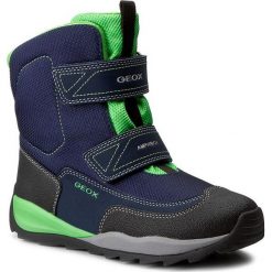 Buty zimowe chłopięce: Śniegowce GEOX – J Orizont B B. Abx F J740BF 01150 C4248 Navy/Green