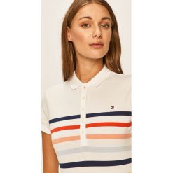 Tommy Hilfiger - T-shirt. Białe bluzki damskie TOMMY HILFIGER, s, bez wzorów, z elastanu, casualowe, bez kołnierzyka, z krótkim rękawem. Za 299,90 zł.