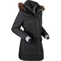 Kurtka outdoorowa 2 w 1, pikowana bonprix czarny. Czarne kurtki damskie bonprix, s, bez wzorów, z futra, bez kaptura. Za 269,99 zł.