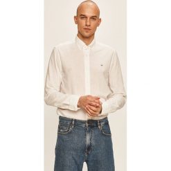 Calvin Klein - Koszula. Białe koszule męskie Calvin Klein, xl, bez wzorów, z bawełny, casualowe, button down, z długim rękawem. W wyprzedaży za 219,90 zł.
