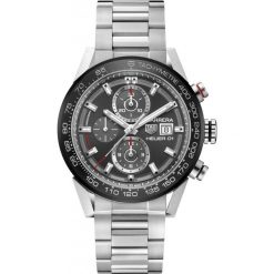 ZEGAREK TAG HEUER Carrera Chronograph Automatic CAR201W.BA0714. Szare zegarki męskie marki TAG HEUER, ze stali. Za 21590,00 zł.