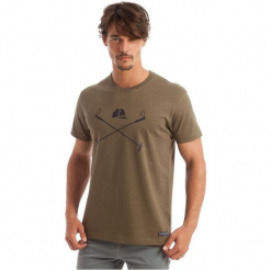 Polo Club C.H..A T-Shirt Męski L Khaki. Brązowe koszulki polo Polo Club C.H..A, l, z bawełny. W wyprzedaży za 119,00 zł.