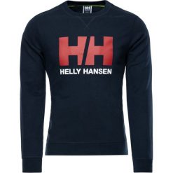 Bluza Helly Hansen Hh Logo Crew 34000. Niebieskie bluzy męskie Helly Hansen, xl, bez wzorów, z bawełny, bez kołnierzyka, bez rękawów, bez kaptura. W wyprzedaży za 219,00 zł.