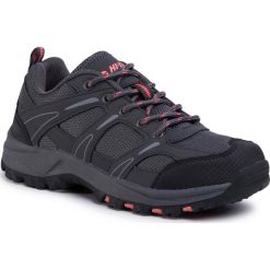 Trekkingi HI-TEC - Wereno Wo's AVS-SS20-HT-01-Q1 Black/Dark Grey/Watermelon Red. Szare półbuty damskie Hi-tec, na co dzień, ze skóry ekologicznej, bez obcasa, bez zapięcia. Za 199,00 zł.