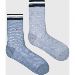 Tommy Hilfiger - Skarpetki (2-pack). Szare skarpetki damskie TOMMY HILFIGER, z bawełny. W wyprzedaży za 39,90 zł.