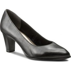 Półbuty TAMARIS - 1-22422-20 Black 001. Czarne creepersy damskie Tamaris, z materiału, na obcasie. W wyprzedaży za 169,00 zł.