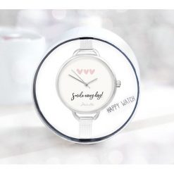 Taniej o 12 % Zegarek Smile every day. Szare zegarki damskie Pakamera, szklane. Za 108,00 zł.