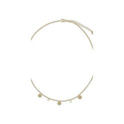 Srebrny pozłacany naszyjnik choker koła i cyrkonie 925. Żółte naszyjniki damskie marki Atdiament, z cyrkonią, srebrne. Za 149,00 zł.