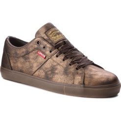 Tenisówki LEVI'S - 227843-2950-29 Dark Brown. Pomarańczowe półbuty damskie bez wzorów, z gumy, bez zapięcia. W wyprzedaży za 129,00 zł.