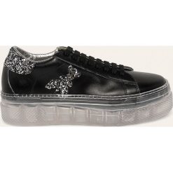 Patrizia Pepe - Buty. Czarne buty sportowe damskie Patrizia Pepe, bez wzorów, ze skóry, sportowe. W wyprzedaży za 499,90 zł.