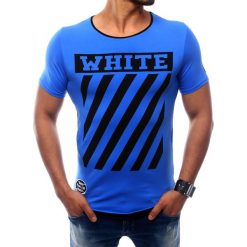 T-shirty męskie z nadrukiem: T-shirt męski z nadrukiem niebieski (rx2566)