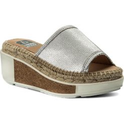 Espadryle KANNA - KV7073 Crack Argento. Szare espadryle damskie marki Kanna, ze skóry, na obcasie. W wyprzedaży za 259,00 zł.