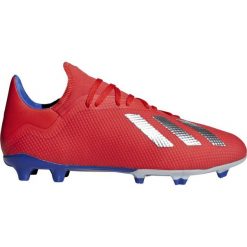 Buty piłkarskie adidas X 18.3 Fg M BB9367. Czerwone buty sportowe męskie Adidas, z materiału, bez zapięcia, do piłki nożnej. W wyprzedaży za 339,00 zł.