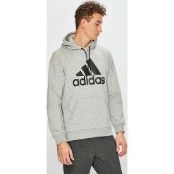 Adidas Performance - Bluza. Szare bluzy męskie adidas Performance, xl, z nadrukiem, z bawełny, z kapturem, bez rękawów, z kapturem. W wyprzedaży za 159,90 zł.